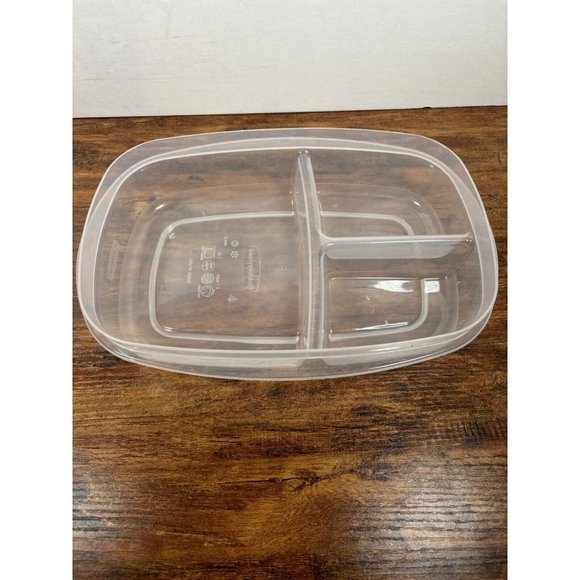 Rubbermaid Red Top  Storage Container Square Almond Lid 5 Cups 1.2 L USA Vintage - Picture 5 of 10